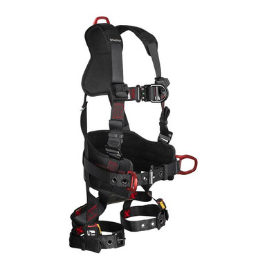 FallTech 8144FD FT-Iron 4D Construction Climbing Full Body Harness, Tongue Buckle Leg Adjustment