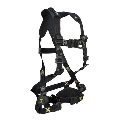 FallTech 8077CFDQC FT-Arc Nomex 2D Climbing Non-Belted Full Body Harness, Black, Quick-Connect Legs
