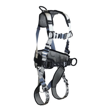 FallTech 7088B FlowTech LTE 3D Construction Belted Full Body Harness, Tongue Buckle Leg Adjustment