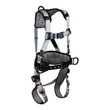 FallTech 7088BR FlowTech LTE 3D Construction Belted Full Body Harness, Tongue Buckle Leg Adjustment, Suspe