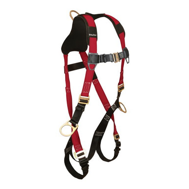 FallTech 7009B Tradesman Plus 3D Standard Non-belted Full Body Harness with dorsal and hip D-rings, quick-connect chest, and mating buckle legs
