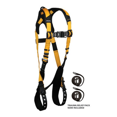 FallTech 7021BFD Journeyman Flex Aluminum 2D Climbing Non-belted Full Body Harness with aluminum dorsal D-ring and steel sternal D-ring