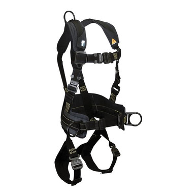 FallTech 8073QC Arc Flash Nomex 3D Construction Belted Full Body Harness with dielectric overmolded quick-connect buckles
