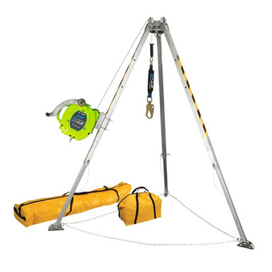 FallTech 7508B 8 ft tripod kit with 60 ft FT-R SRL-R and storage bags