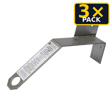 Super Anchor ARS Vertical Wall anchor installed at the wall plate Super Anchor ARS Vertical Wall permanent overhead anchor, 11 gauge 430 stainless steel