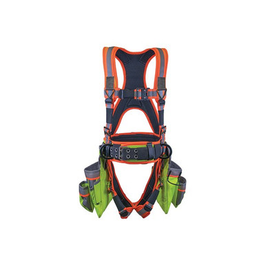 Super Anchor Ultra-Viz Full Body Harness with Tool Bags, 6161 Super Anchor 6161 Ultra-Viz high visibility full body harness with tool bags