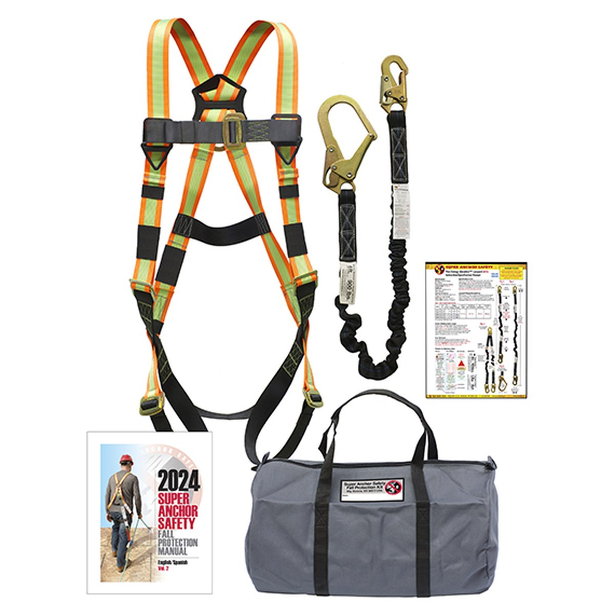 Super Anchor MiniMAX Universal Fall Protection Carry Bag Kit, 4301 Series Super Anchor MiniMAX Universal Kit complete fall protection kit