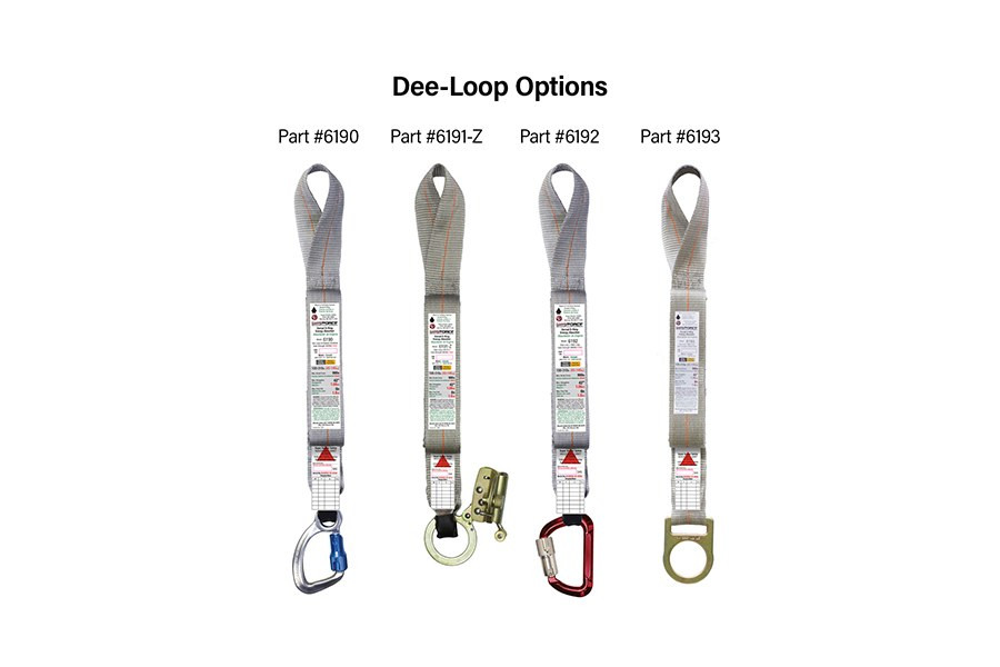 Super Anchor Ultra-Lite Energy Absorber, Dee-Loop End Super Anchor Ultra-Lite Energy Absorber, Dee-Loop End, model lineup and configuration overview