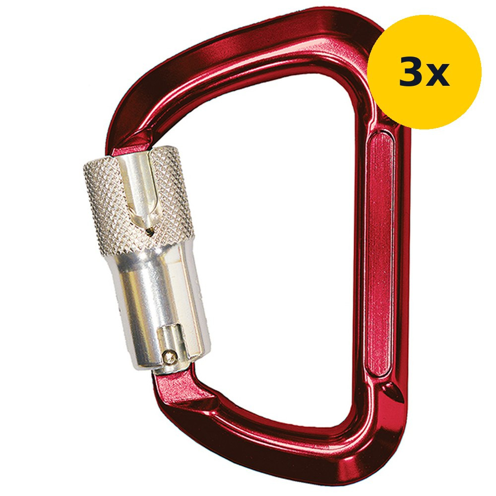 Super Anchor 5006-Z Aluminum Twist Lock Carabiner 3-Pack, three aluminum twist lock carabiners per order