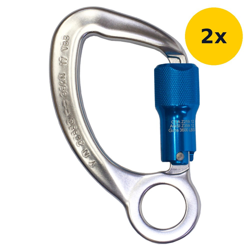 Super Anchor 5000-ZY Aluminum Captive Eye Carabiner 2-Pack Super Anchor 5000-ZY Aluminum Captive Eye Carabiner 2-Pack, two aluminum captive eye carabiners per order