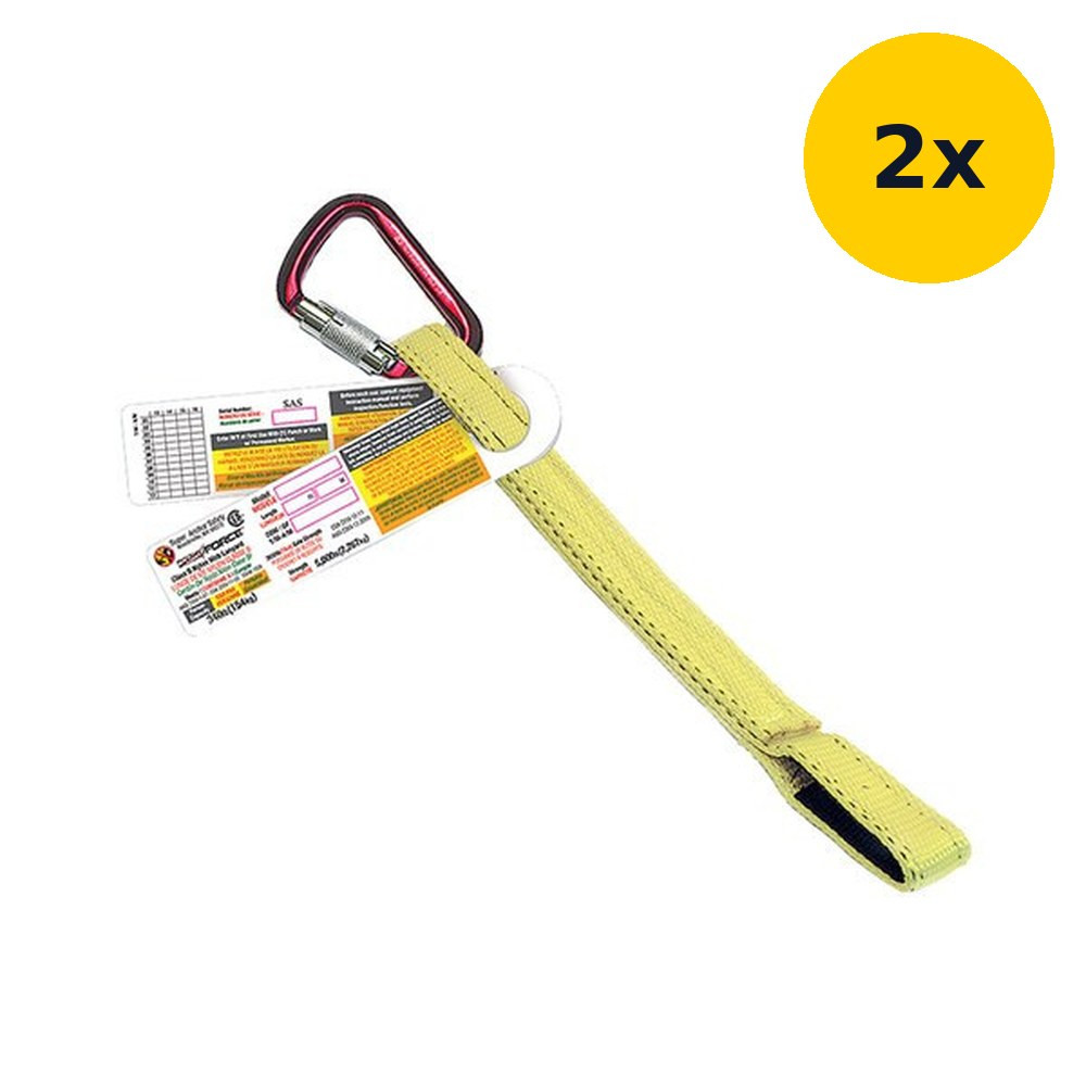 Super Anchor 6009 Carabiner Web Lanyard 2-Pack Super Anchor 6009 Carabiner Web Lanyard 2-Pack, 18 inch web lanyard with carabiner and loop