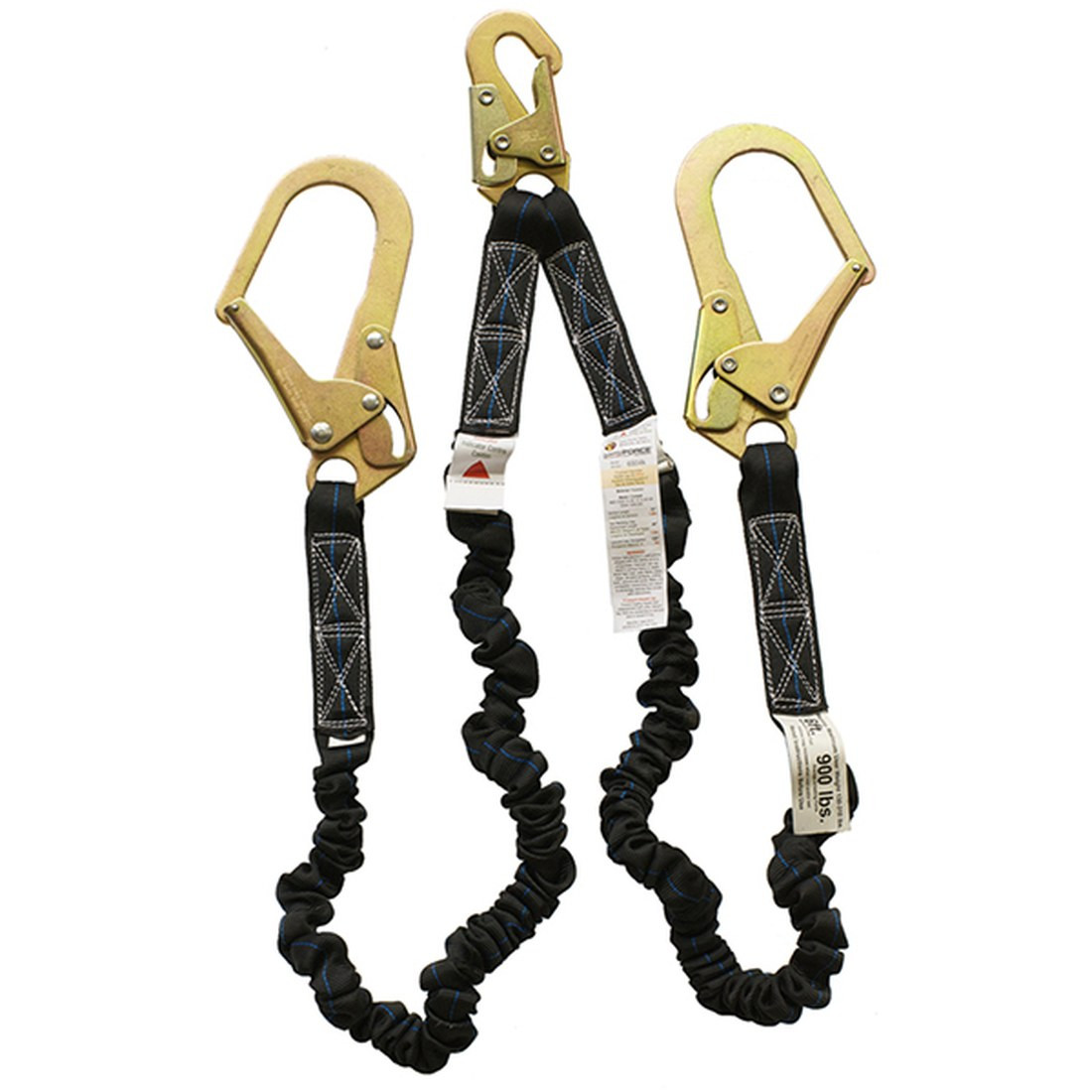 Super Anchor 6504 Double Leg Flex Lanyard, 2 Rebar Hooks Super Anchor 6504 Double Leg Flex Lanyard, 2 Rebar Hooks, double leg elastic lanyard with rebar hooks