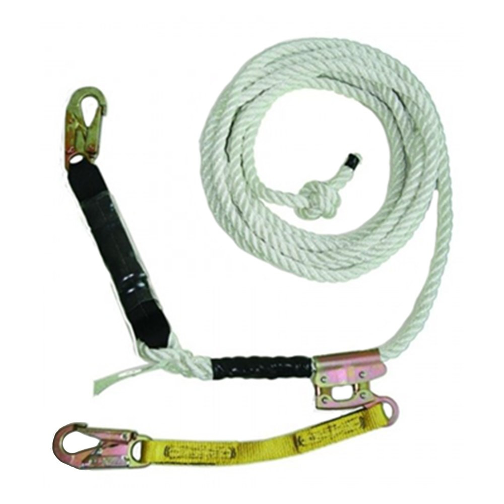 Guardian 11322 Polydac Rope VLA 30 ft Guardian 11322 Polydac 3-strand rope vertical lifeline assembly 30 ft with shock pack, rope grab, and lanyard extension