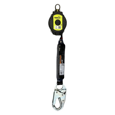 Miller TurboLite+ PFL 6 ft, Snap Hook, No Connector Miller TurboLite+ personal fall limiter MTL-OHW1-03 with steel locking snap hook, front view