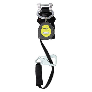 Miller TurboLite+ single tie-back personal fall limiter MTL-OTB1-64/9FT with miller 5k locking snap hook, zinc-plated steel