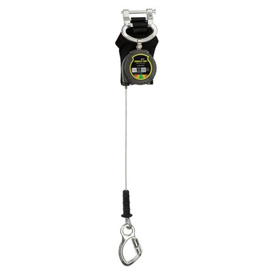 Miller TurboLite+ Edge PFL, Captive Eye Carabiner Miller TurboLite+ Edge single cable personal fall limiter MTL-LEP1-63 with aluminum captive eye carabiner
