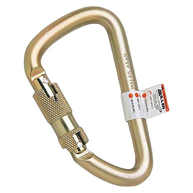 Miller 17D Steel Carabiner, 1 Inch Gate, 2-Pack Miller 17D-1/ fall protection anchorage connector
