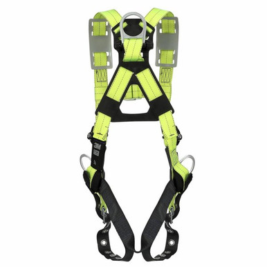 DBI-SALA ExoFit X50 Climbing/Retrieval Vest, Tongue Legs 1600067 back view showing dorsal D-ring and SRL adapter