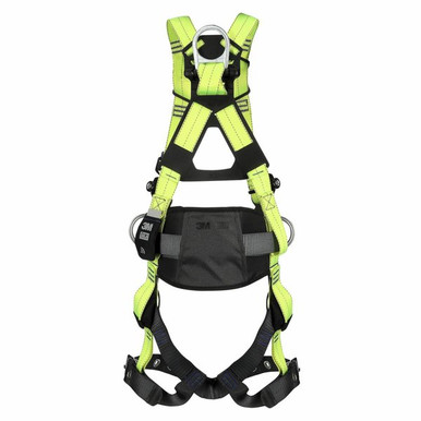 DBI-SALA ExoFit X50 X-Style Construction Positioning 1600227 back view showing dorsal D-ring and SRL adapter