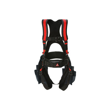 Super Anchor 6151 Deluxe tool bag harness shown in front, side, and back views