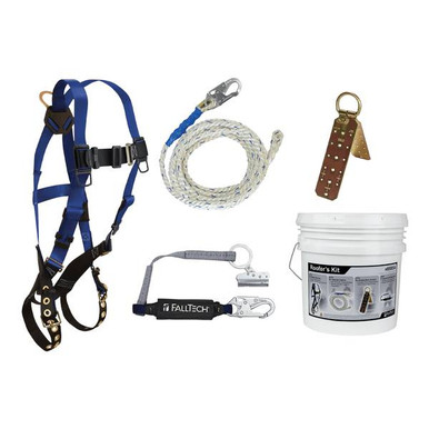 FallTech 8595A Contractor Plus Roofers Kit with Hinged Anchor