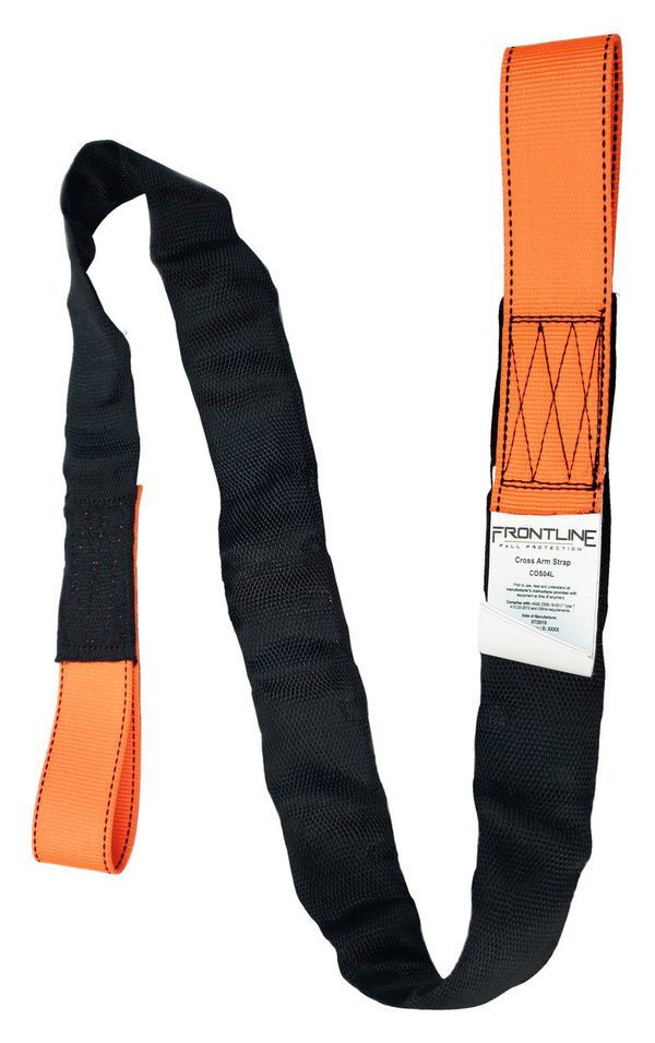 Frontline COS04L 4 ft concrete embed anchor strap with looped ends, polyester webbing, full view
