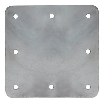 Frontline RC-BKRPLT hot dip galvanized backer plate for RC concrete roof anchor posts, full view