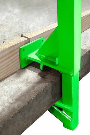 Frontline GUC2X4 Slab Grabber Guardrail System for Concrete Substrates Frontline GUC2X4 non-penetrating slab grabber guardrail system for concrete edges, full product view