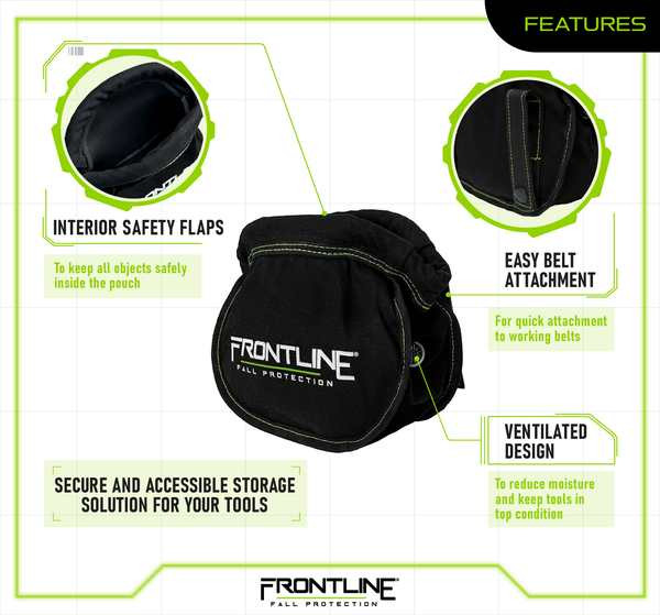 Frontline BP10L ToolGrip 10 lbs Tool Pouch, Large Frontline BP10L ToolGrip large tool pouch, 10 lb capacity polyester, full product view