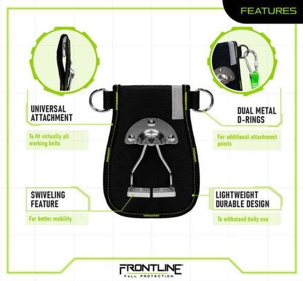 Frontline HH05SW ToolGrip 5 lb swiveling hammer holster with side D-rings, full product view