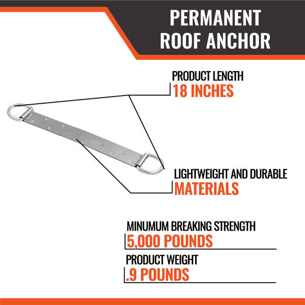 Malta Dynamics A6308 Permanent Roof Anchor Features Malta Dynamics A6308 permanent roof anchor features: dual alloy steel D-Rings, stainless steel body, truss-friendly hole layout, installs with nails or screws