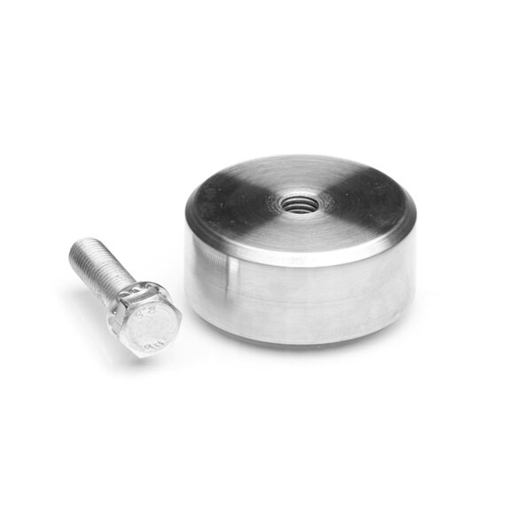 Malta Dynamics A7361 5K swivel anchor weld-on puck, uncoated mild steel base with included Class 8.8 M12 bolt and lock washer