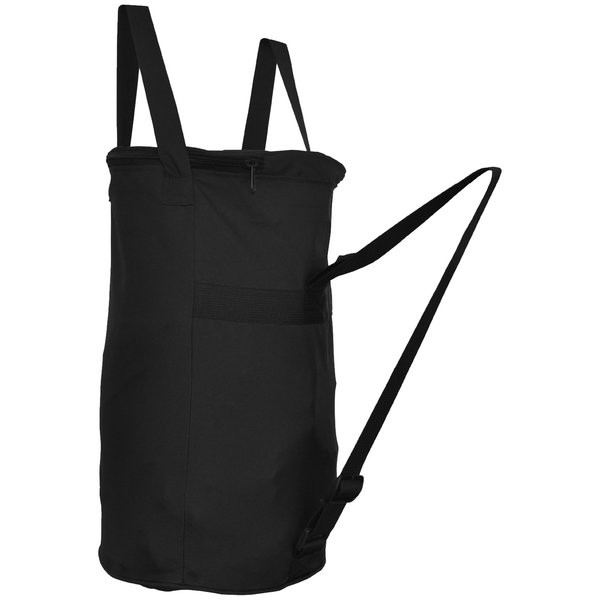 Malta Dynamics K1001 equipment pro bag features: two top handles, adjustable shoulder strap, Hydroshield water-resistant base, durable polyester, 16 by 11.5 by 11.5 inch gear bag