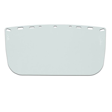 Malta Dynamics HH840M acetate clear flat visor, 8 by 15 by .04 inch, for hard hat face shield brackets