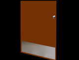 12in x 48in - .080, 5005, Anodized Satin Finish, Aluminum Kick Plates - On Door