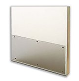 10in x 24in .042in, Clear, Polycarbonate Kick Plate with Holes & Screws