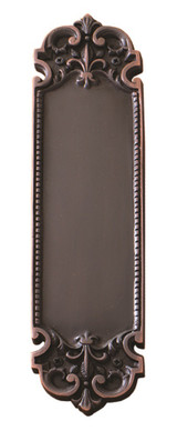 Fleur De Lis Push Plate 3in x 12-3/4in, Venetian Bronze (A04-P3240-613VB)