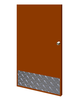 10in x 31in - .063, Tread Brite, Mirror Finish, Diamond Plate Kick Plates - On Door
