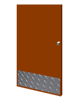 10in x 20in - .063, Tread Brite, Mirror Finish, Diamond Plate Kick Plates - On Door