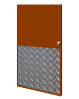26in x 26in - .063, Tread Brite, Mirror Finish, Diamond Plate Armor Plates - On Door