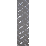 12in x 4in, .063, Mirror Finish, Diamond Plate Push Plate