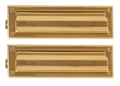 Mail Slot - 3in x 10in - Polished Brass