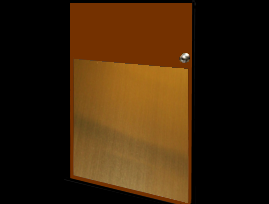 32in x 23in - .063, Unlacquered, Mirror Finish, Brass Armor Plates - On Door
