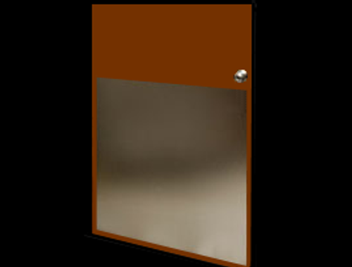 34in x 41in - 16ga, Brushed, Stainless Steel Armor Plate - On Door