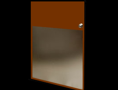 32in x 34in - 18ga, Brushed, Stainless Steel Armor Plates - On Door