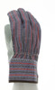 1080_ - 1080 - 124146 - 360 - Rotational view of 1080 Clute pattern split leather palm work gloves with safety cuff, lined palm, and flexible fit