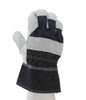 1220DX_ - 1220DX - 124425 - 360 - Rotational view of 1220DX leather palm work gloves with patch palm, denim back, and 2.5-inch denim cuff