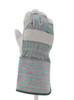1231_ - 1231 - 124884 - 360 - Rotational view of 1231 leather palm work gloves with split shoulder leather and 4.5-inch rubberized safety cuff