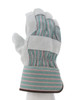 1350_ - 1350 - 125419 - 360 - Rotational view of 1350 leather palm work gloves with split shoulder leather and 2.5-inch rubberized safety cuff