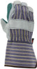 1412A_ - 1412A - 125911 - Leather work gloves back view – durable fabric back with 4.5-inch plasticized gauntlet cuff for extended wrist protection